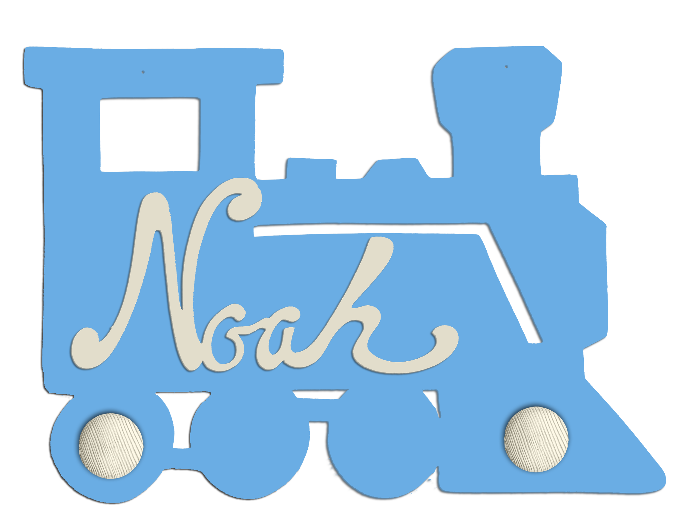 Porte Manteau Personnalis� - Forme Train - 2 Pat�res