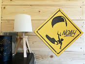 Plaque Signalétique Surf personnalisée - Chambre d'Enfant - motif Kitesurf