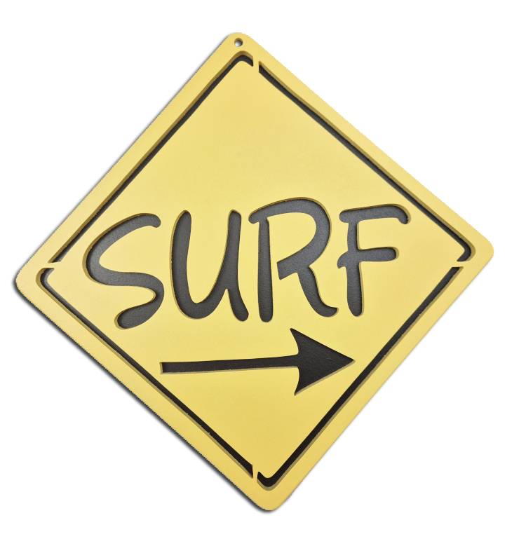 Plaque Signal�tique Surf - Chambre d'Enfant - motif SURF