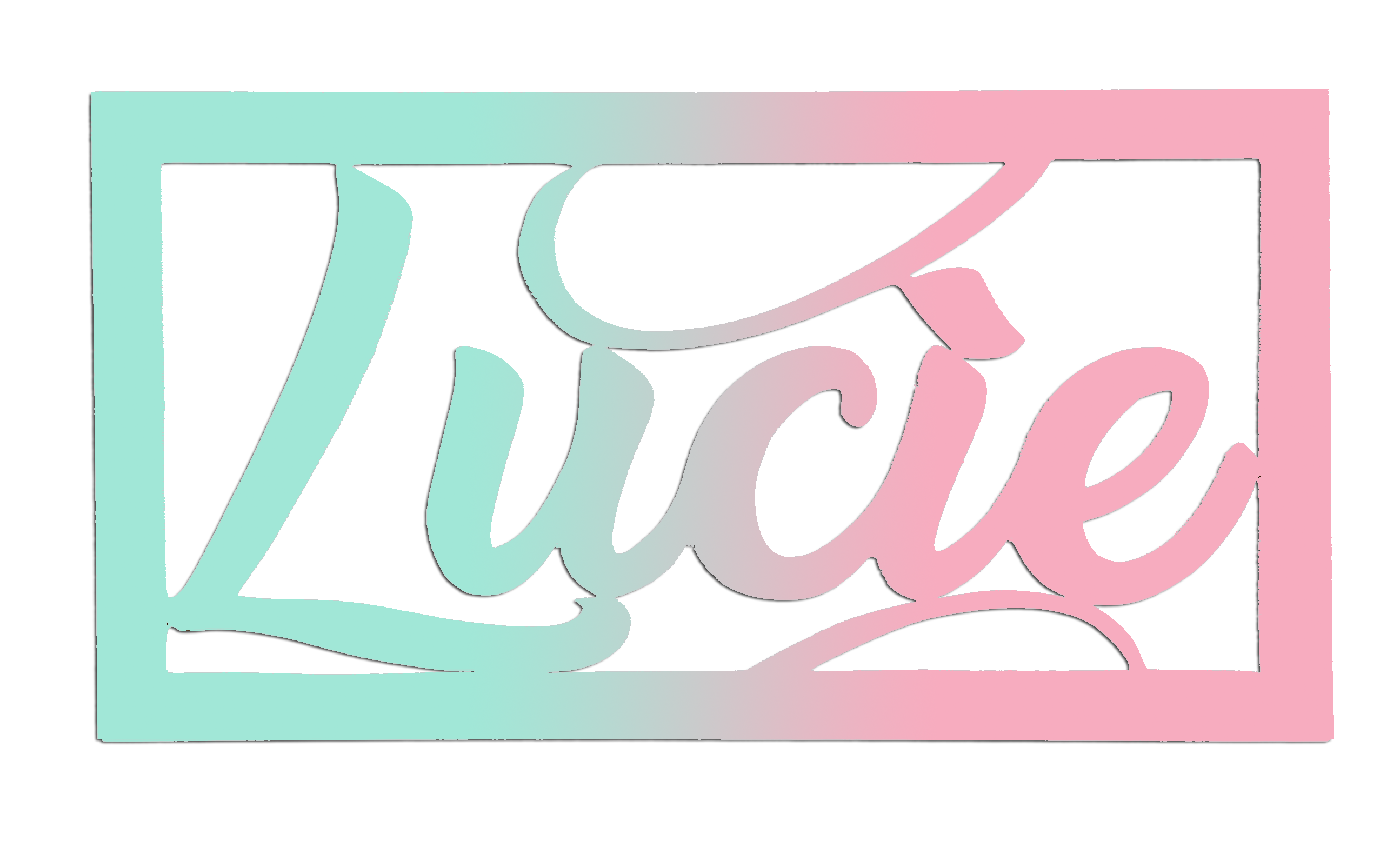 Plaque de Porte Personnalis�e - Forme Rectangulaire - Couleur Vert/Lilas