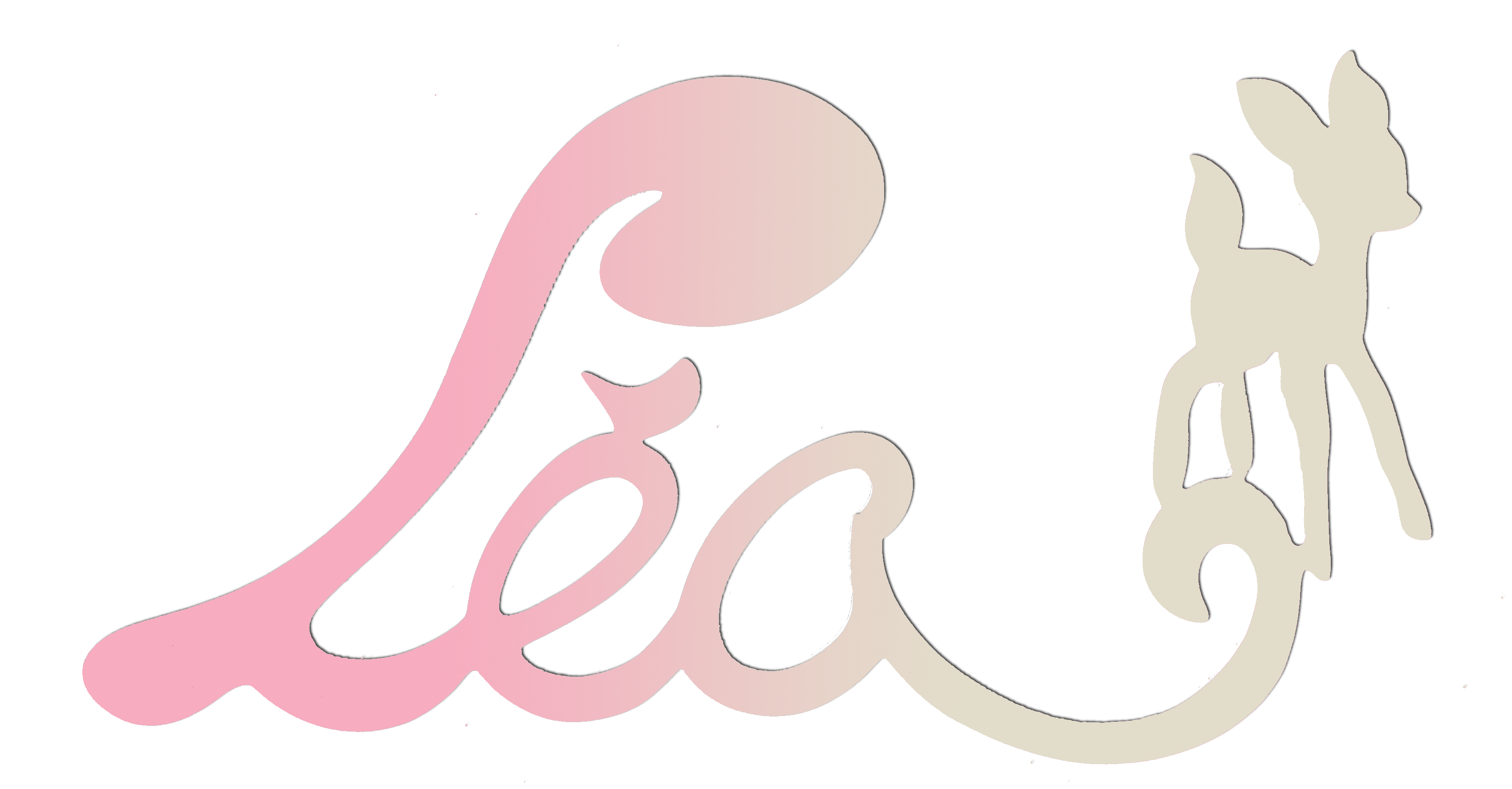 Plaque de Porte Personnalis�e Enfant - Motif Faon - Couleur Lilas/Ecru