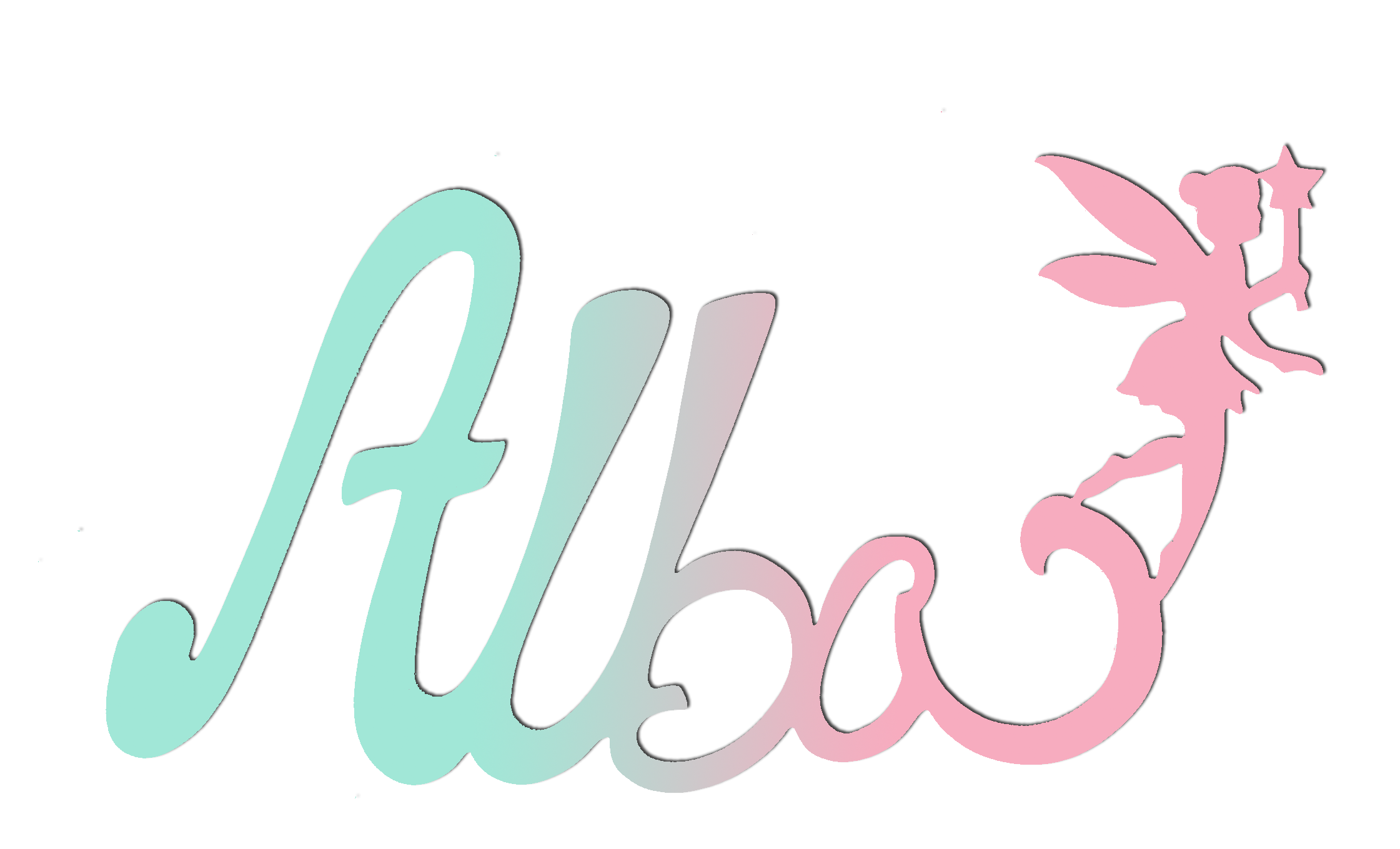 Plaque de Porte - Motif F�e - Couleur Vert/Lilas