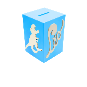 Tirelire pour Garçon - Motif Dinosaure - Couleur Turquoise