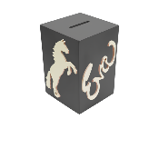 Tirelire en Bois pour Fille - Motif Cheval - Couleur Anthracite