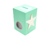 Tirelire pour Fille - Motif Etoile - Couleur Verte