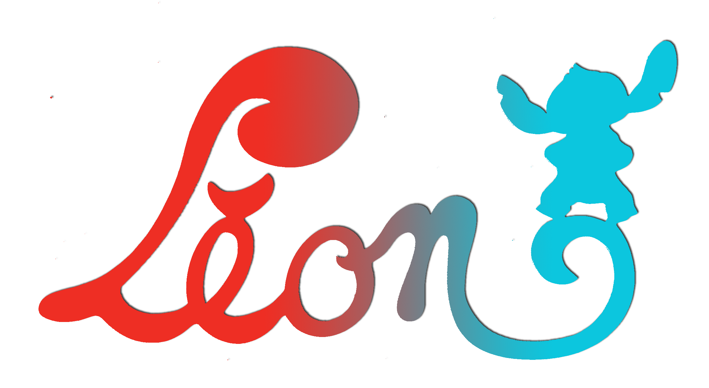 Plaque de Porte - motif Stitch - Couleur Rouge/Turquoise