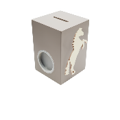 Tirelire en Bois pour Fille - Motif Cheval - Couleur Mastic