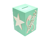 Tirelire pour Fille - Motif Etoile - Couleur Verte