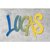 Plaque de porte personnalisée "STYLE GRAFF" Bleu foncé/Jaune