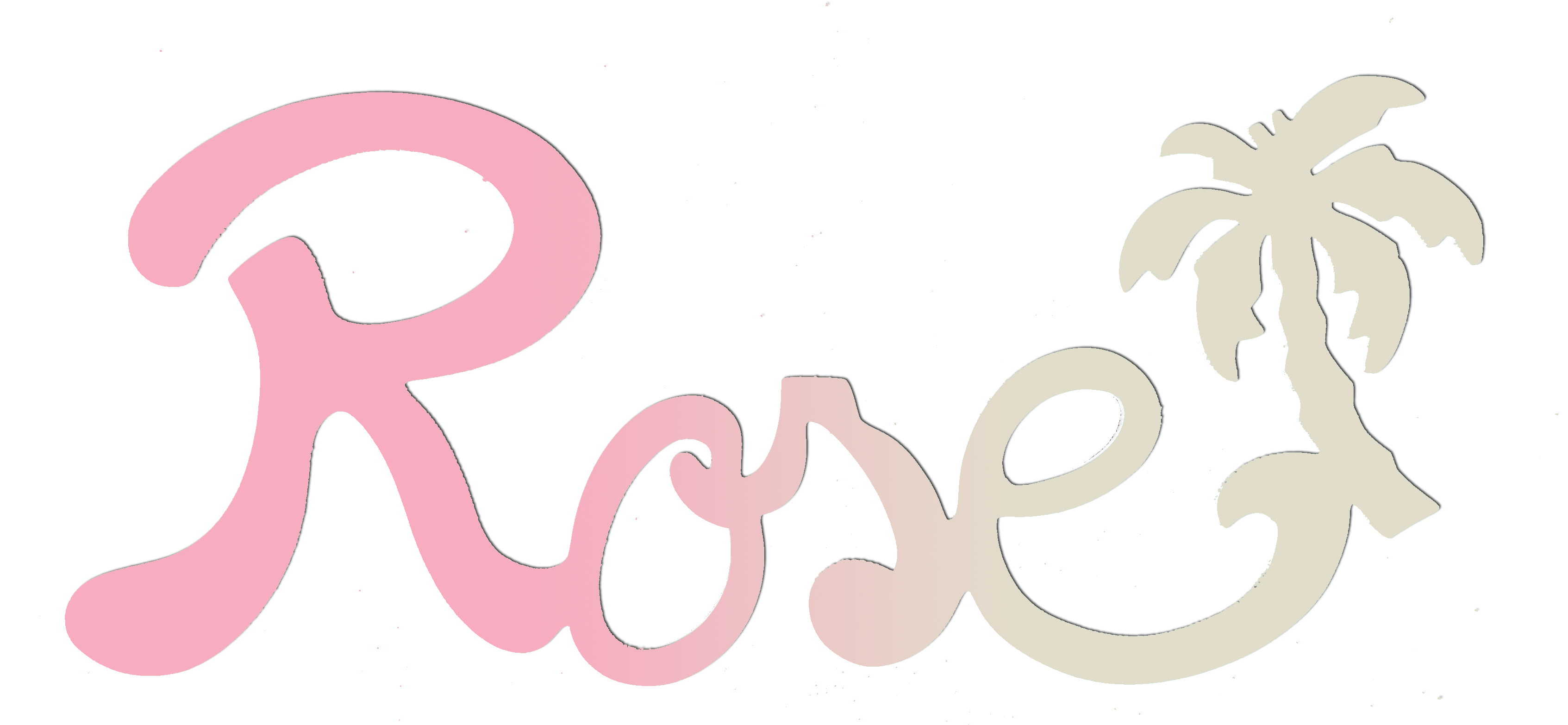 Plaque de Porte Personnalis�e en Bois - Motif Palmier - Couleur Lilas/Ecru