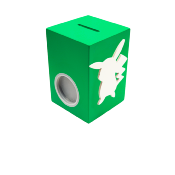 Tirelire Personnalisée pour Garçon- Motif Pikachu - Couleur Vert Foncé