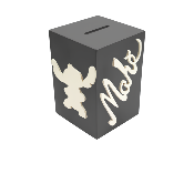 Tirelire pour Garçon - Motif Stitch - Couleur Anthracite