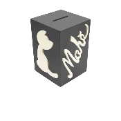 Tirelire pour Garçon - Motif Chat - Couleur Anthracite