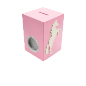 Tirelire Personnalisée pour Fille - Motif Cheval - Couleur Lilas