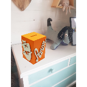 Tirelire Personnalisée pour Garçon- Motif Pirate - Couleur Orange