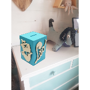 Tirelire pour Garçon - Motif Pirate - Couleur Turquoise