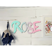 Plaque de porte personnalisée "STYLE GRAFF" Vert clair/Lilas