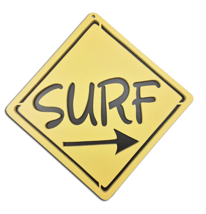 Plaque Signalétique Surf - Chambre d'Enfant - motif SURF