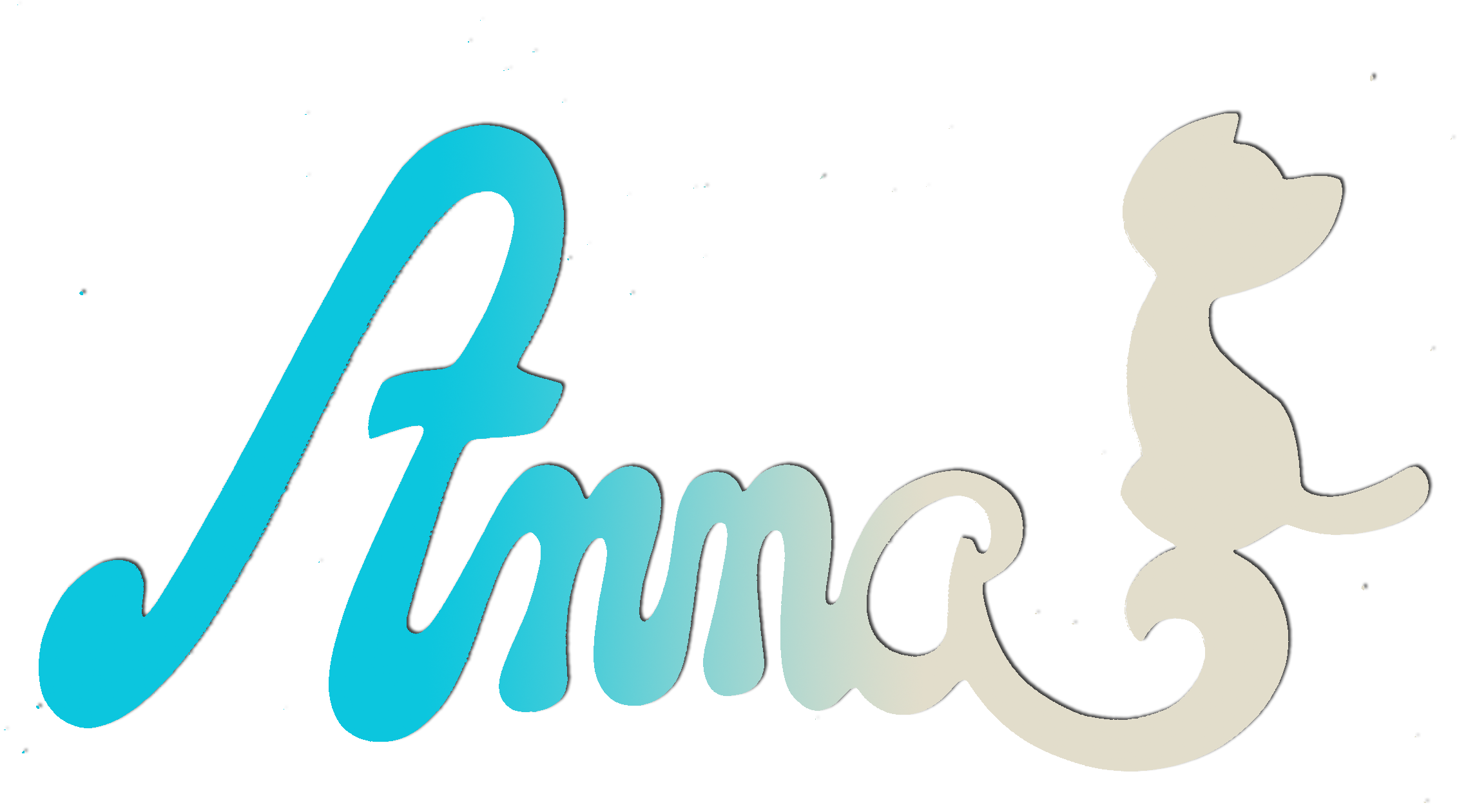 Plaque de Porte Personnalis�e en Bois - Motif Chat - Couleur Turquoise/Ecru