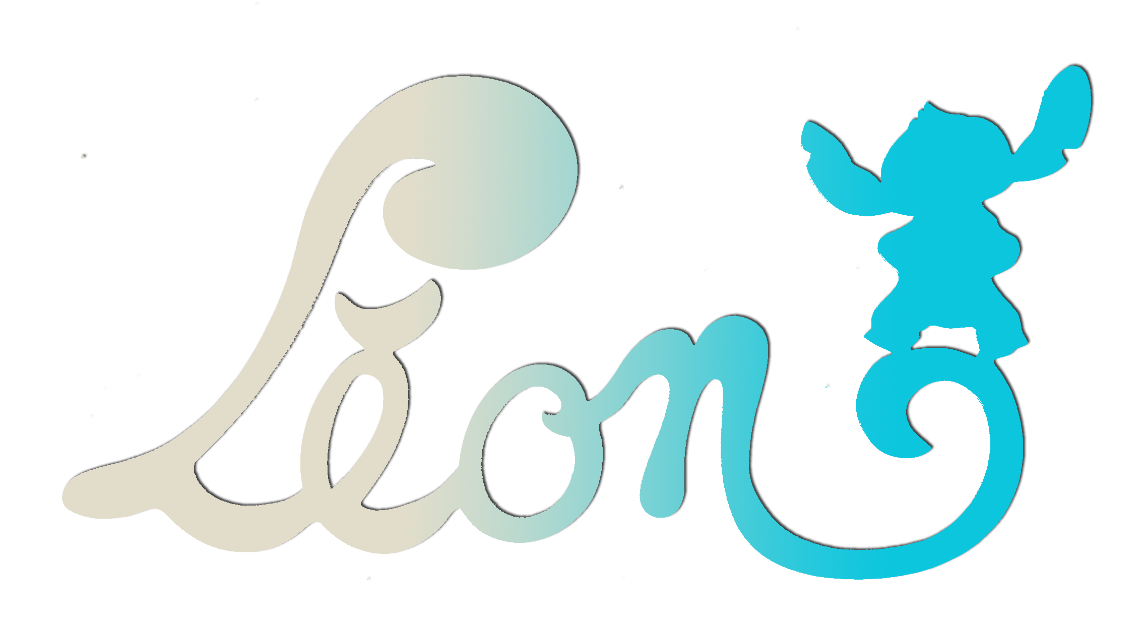 Plaque de Porte - motif Stitch - Couleur Ecru/Turquoise