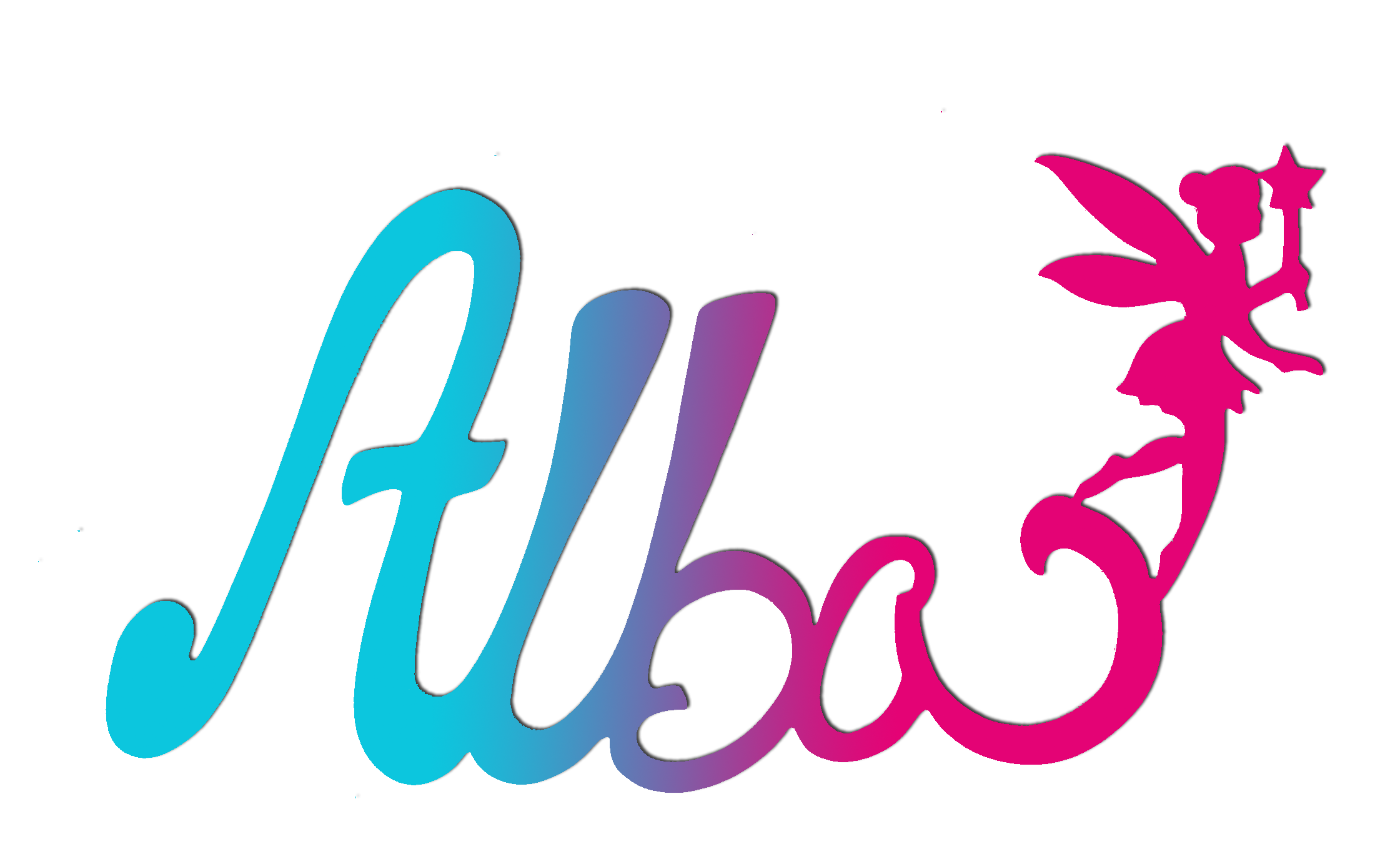 Plaque de Porte - Motif F�e - Couleur Turquoise/Framboise