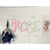 Plaque de porte personnalisée "STYLE GRAFF" Lilas/Ecru