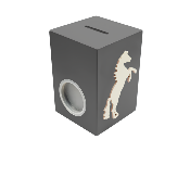 Tirelire pour Garçon - Motif Cheval - Couleur Anthracite