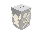 Tirelire pour Fille - Motif Stitch - Couleur Grise