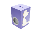 Tirelire pour Garçon - Motif Chat - Couleur Violette