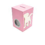 Tirelire Personnalisée pour Fille - Motif Chien - Couleur Lilas