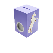 Tirelire Personnalisée pour Fille - Motif Cheval - Couleur Violet