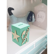 Tirelire pour Fille - Motif Etoile - Couleur Verte