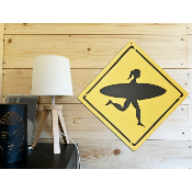 Plaque Signalétique Surf - Chambre d'Enfant - motif Fille