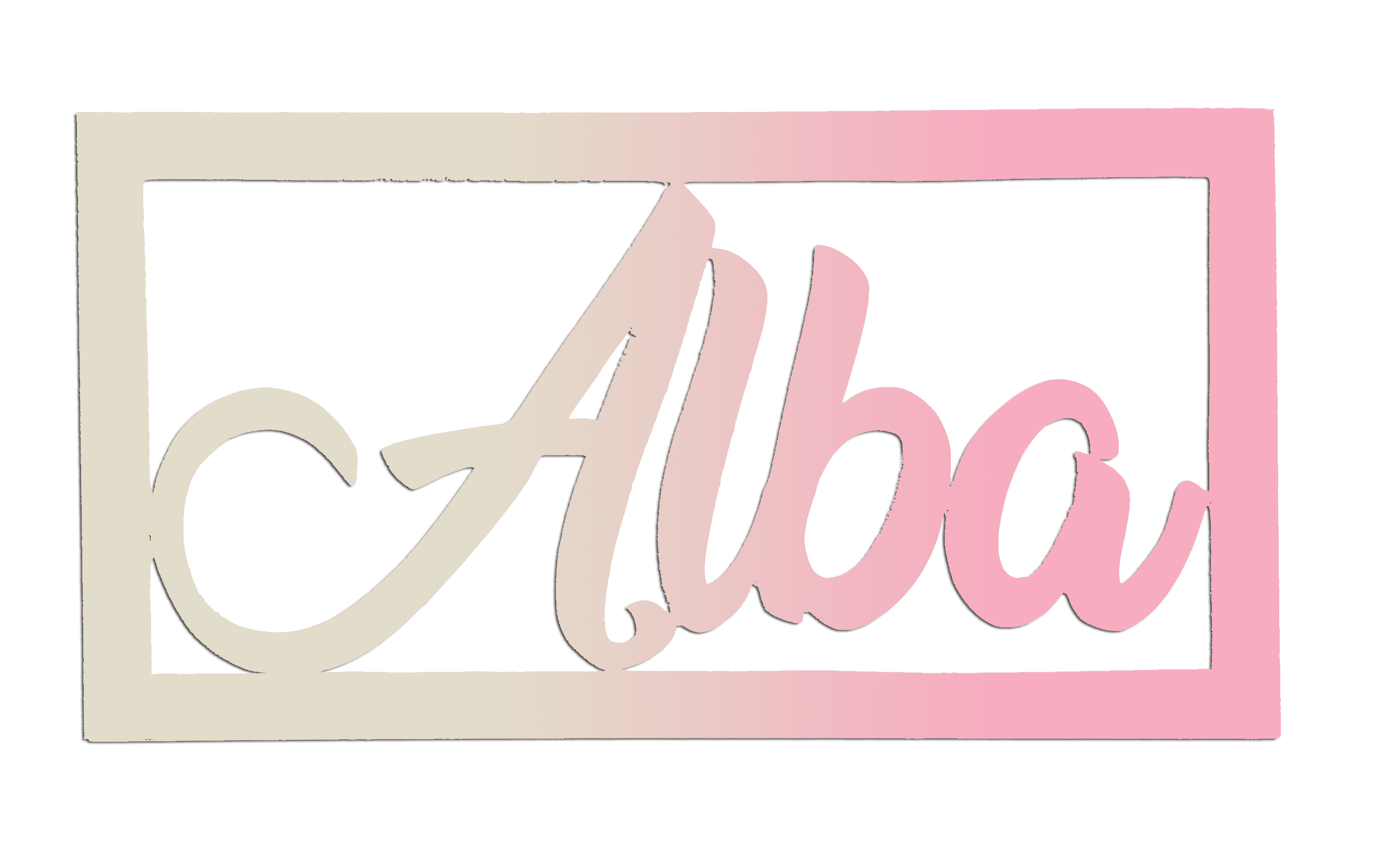 Plaque de Porte Enfant - Rectangulaire - Couleur Ecru/Lilas