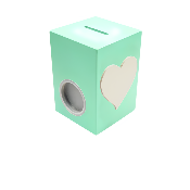 Tirelire Personnalisée pour Garçon- Motif Cœur - Couleur Verte