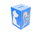 Tirelire pour Garçon - Motif Chat - Couleur Bleue