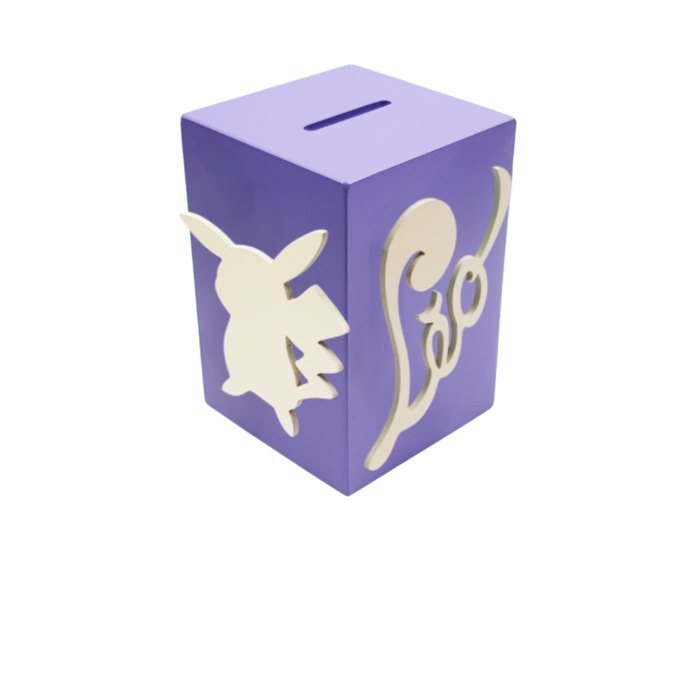 Tirelire pour Garçon - Motif Pikachu - Couleur Violette