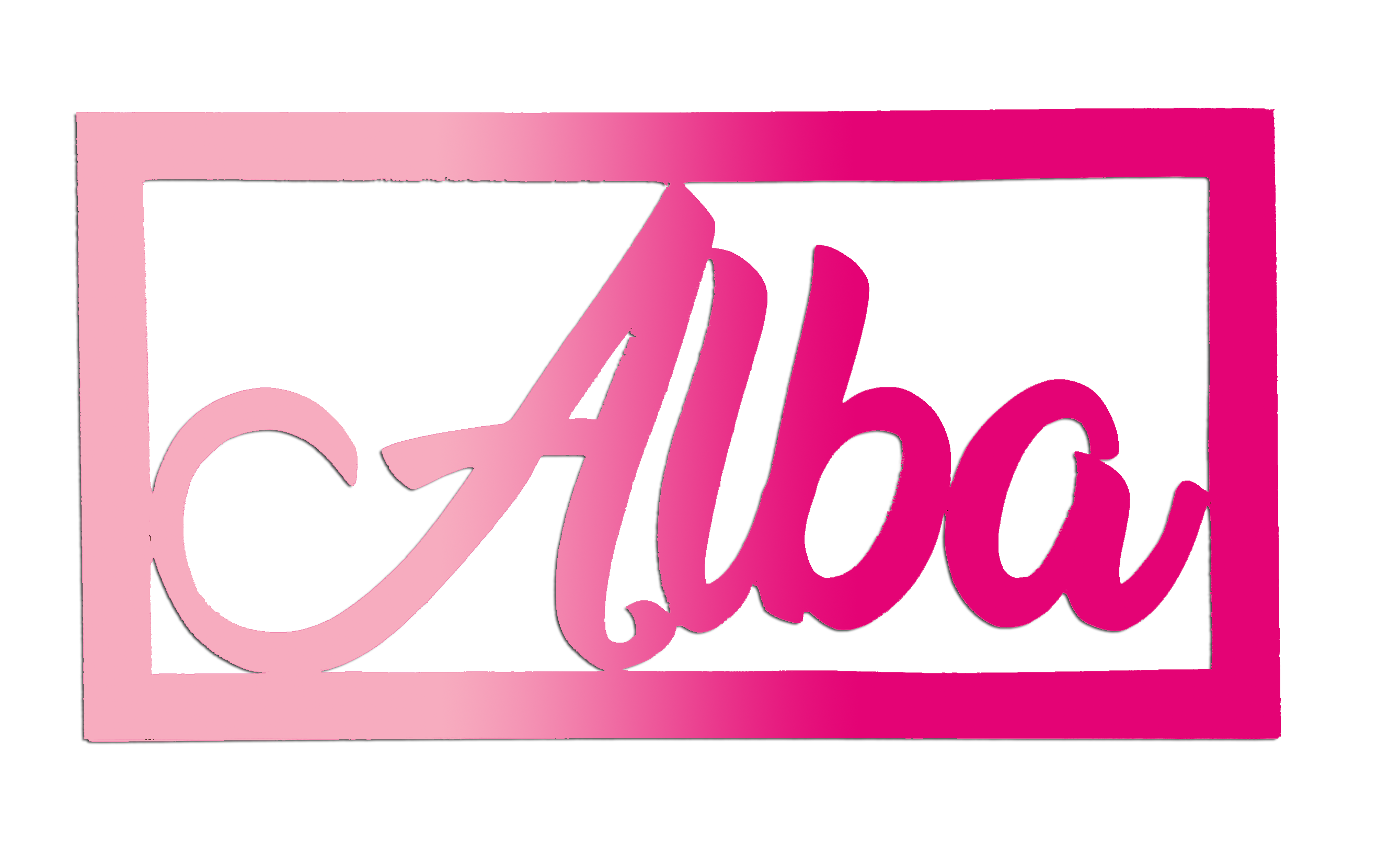 Plaque de Porte en Bois Personnalis�e - Rectangulaire - Couleur Lilas/Framboise