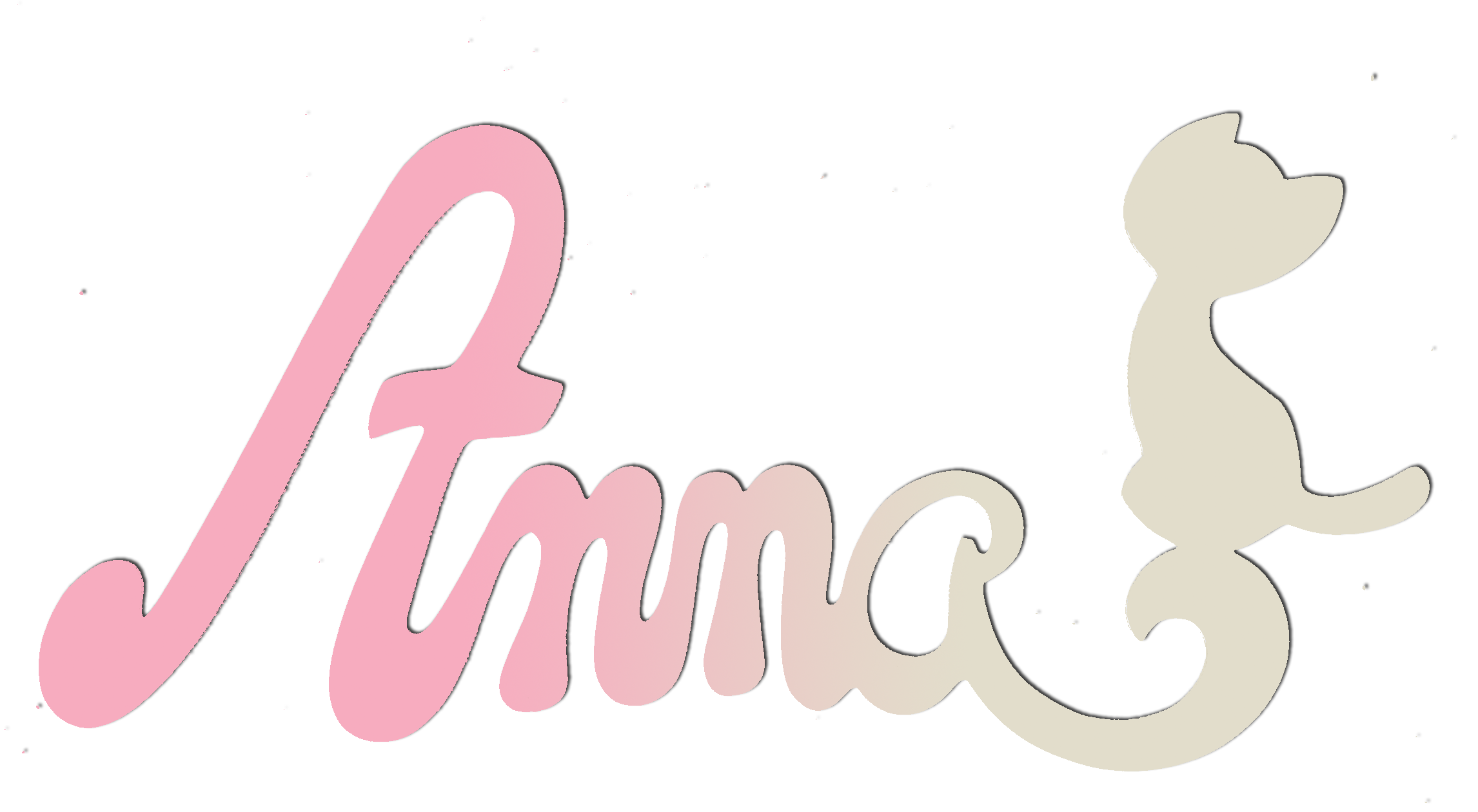 Plaque de Porte Personnalis�e en Bois - Motif Chat - Couleur Lilas/Ecru