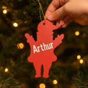Père Noël 1 déco sapin avec Prénom