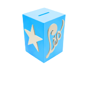 Tirelire pour Gar�on - Motif Etoile - Couleur Turquoise