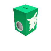 Tirelire Personnalisée pour Fille - Motif Pikachu - Couleur Vert Foncé