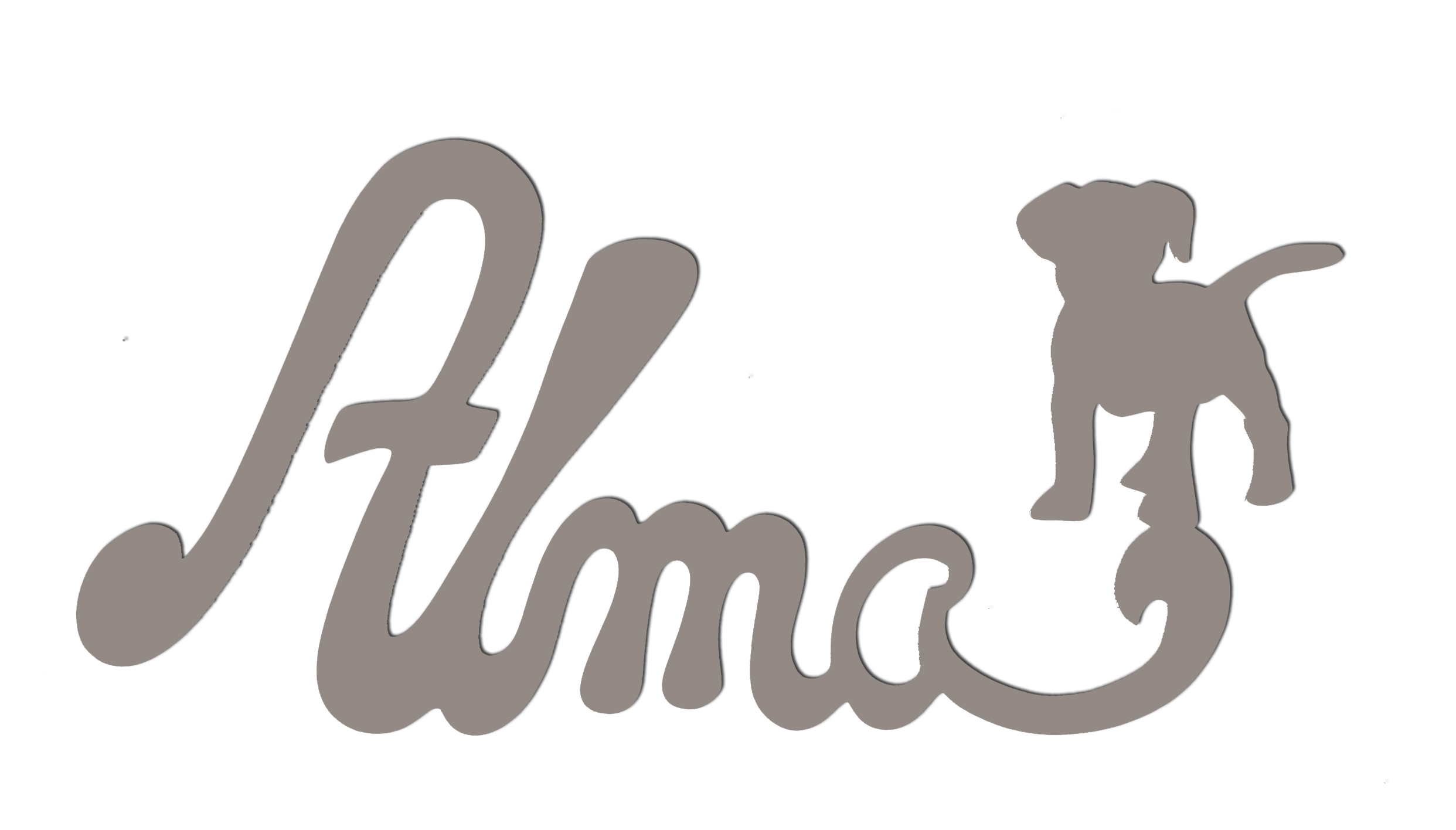 Plaque de Porte - motif Chien - Couleur Mastic