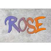 Plaque de porte personnalisée "STYLE GRAFF" Violet/Orange