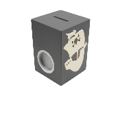 Tirelire pour Garçon - Motif Pirate - Couleur Anthracite