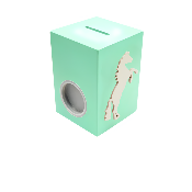 Tirelire Personnalisée pour Garçon- Motif Cheval - Couleur Vert