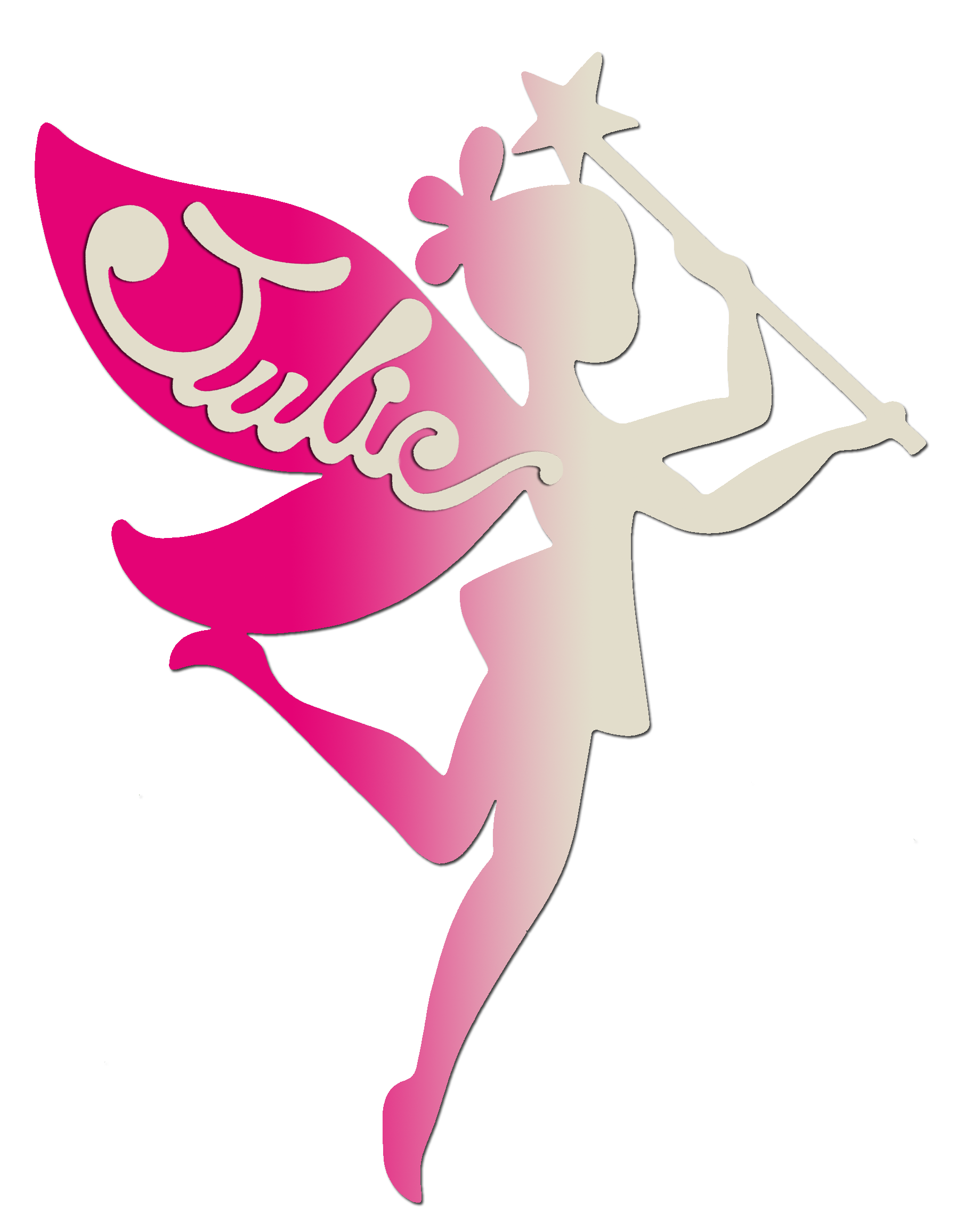 Plaque de porte en bois forme F�e  pour enfant couleur au choix pr�nom personnalisable