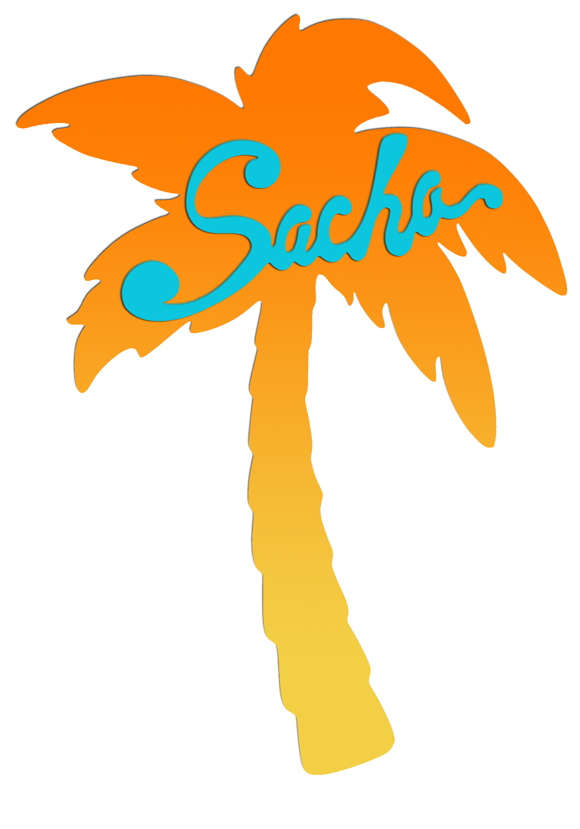 Plaque de porte en bois forme Palmier pour enfant couleur au choix pr�nom personnalisable