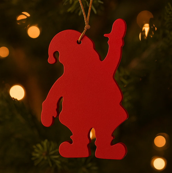 Déco sapin forme Père Noël