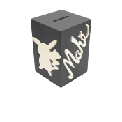 Tirelire pour Gar�on - Motif Pikachu - Couleur Anthracite